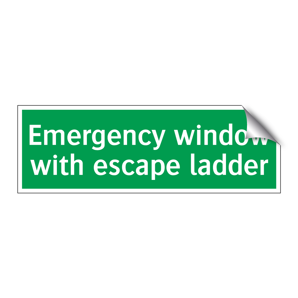 Emergency window with escape ladder