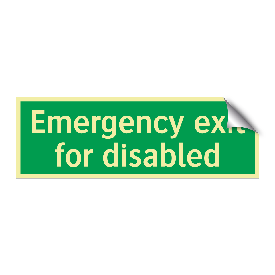 Emergency exit for disabled