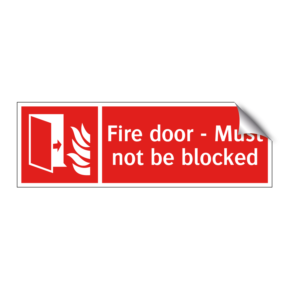 Fire door - Must not be blocked
