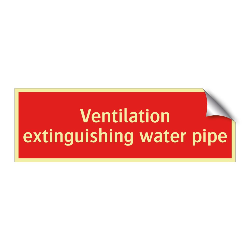 Ventilation extinguishing water pipe