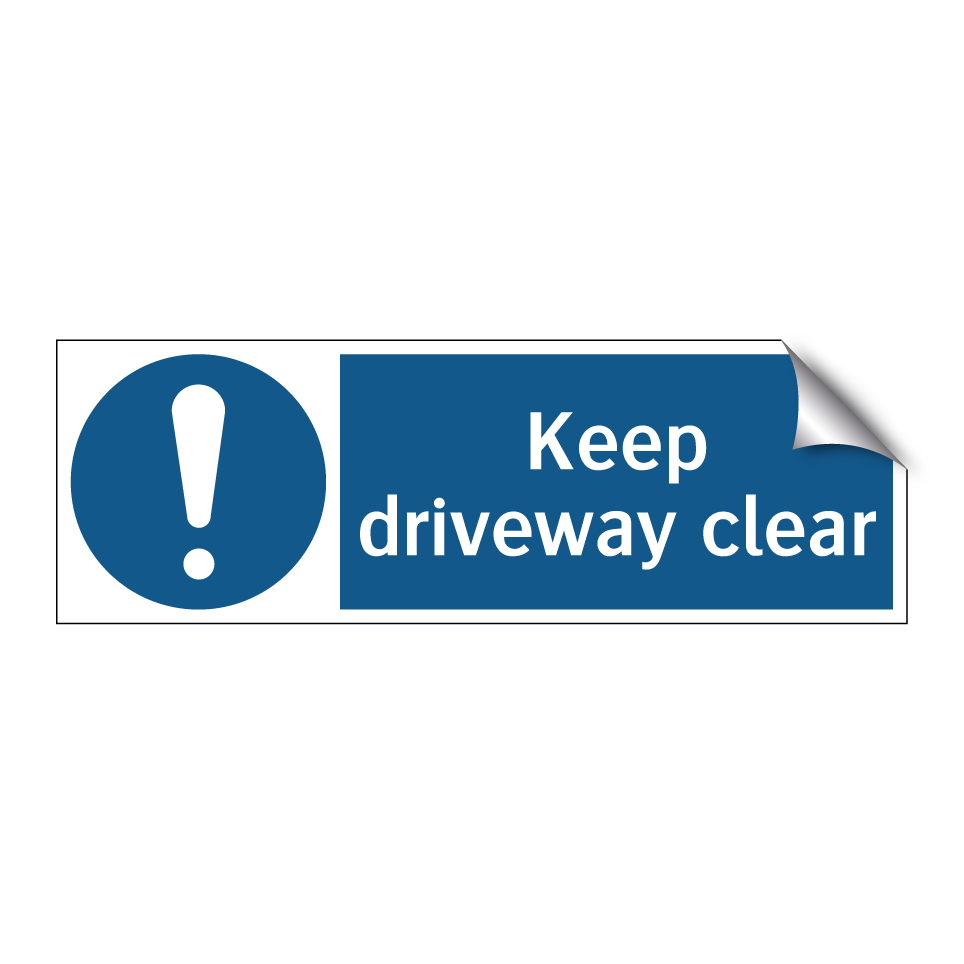 Keep driveway clear