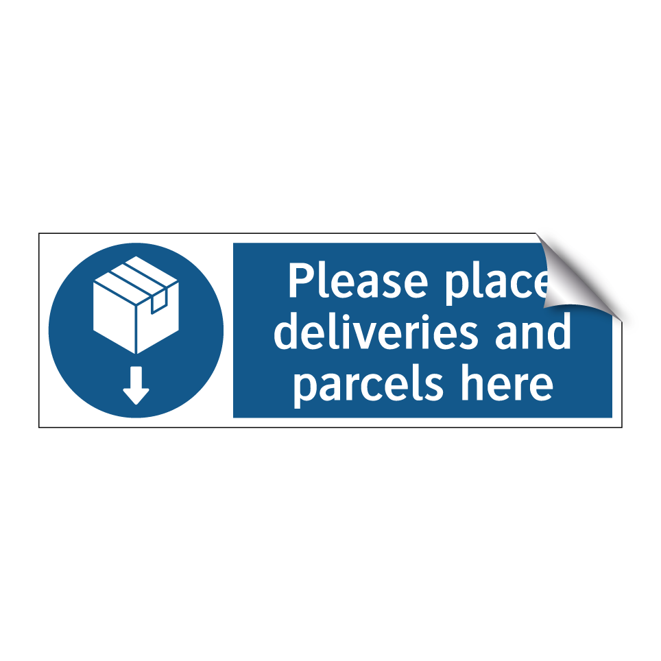 Please place deliveries and parcels here