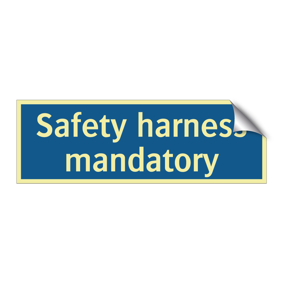 Safety harness mandatory
