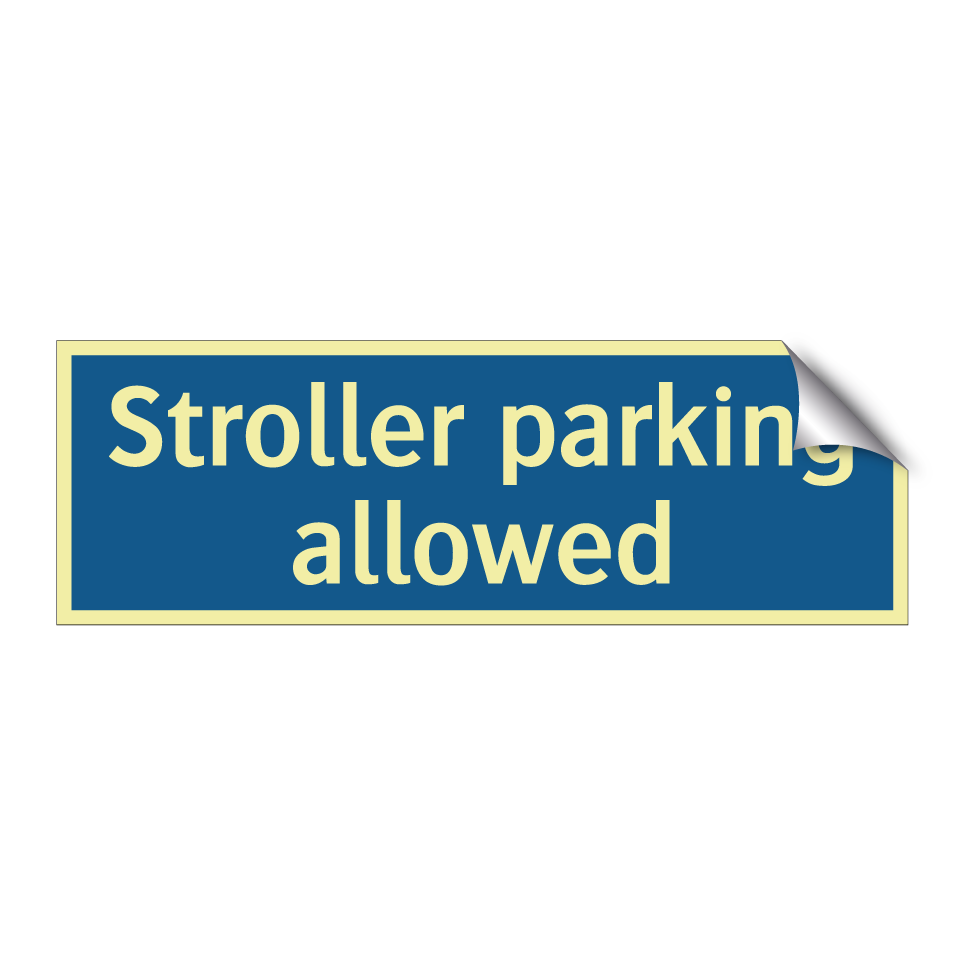 Stroller parking allowed
