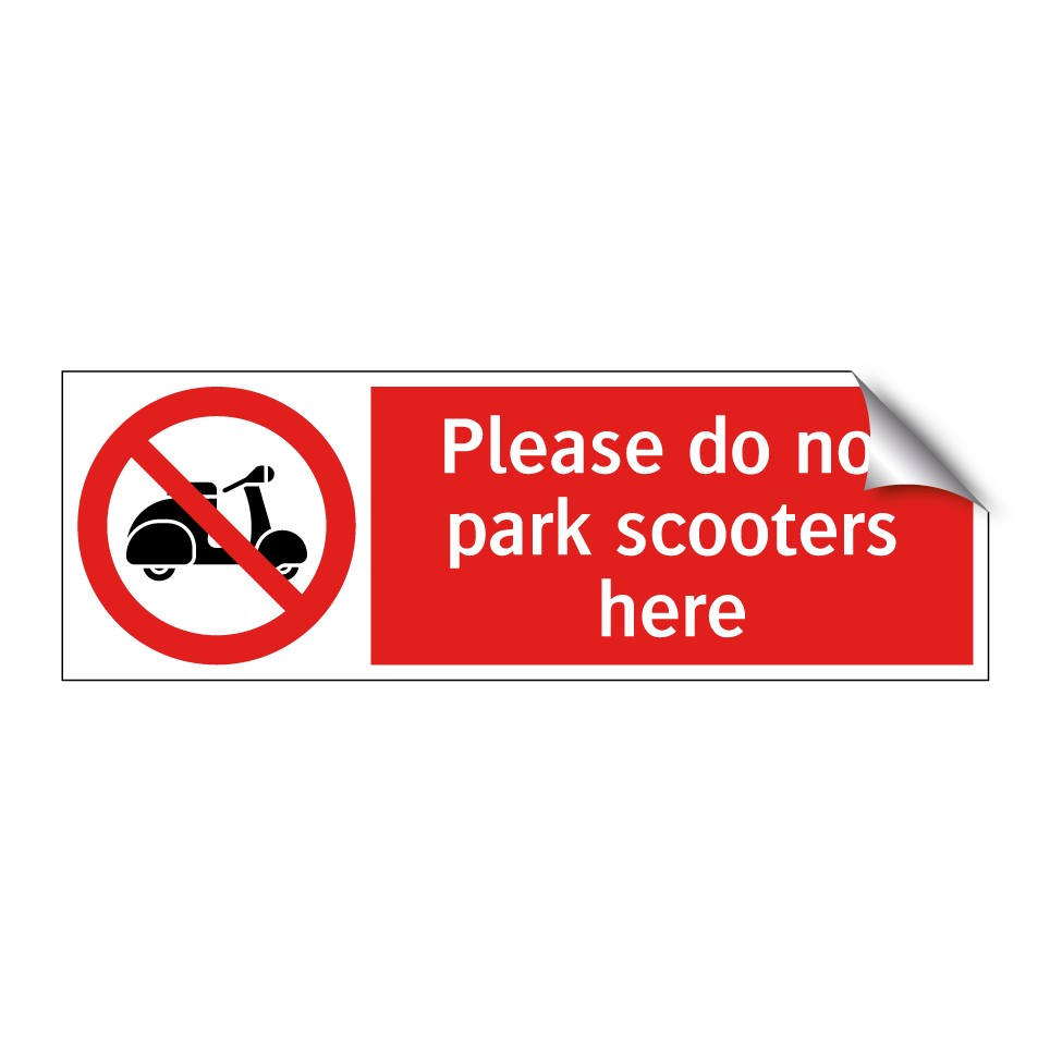 Please do not park scooters here