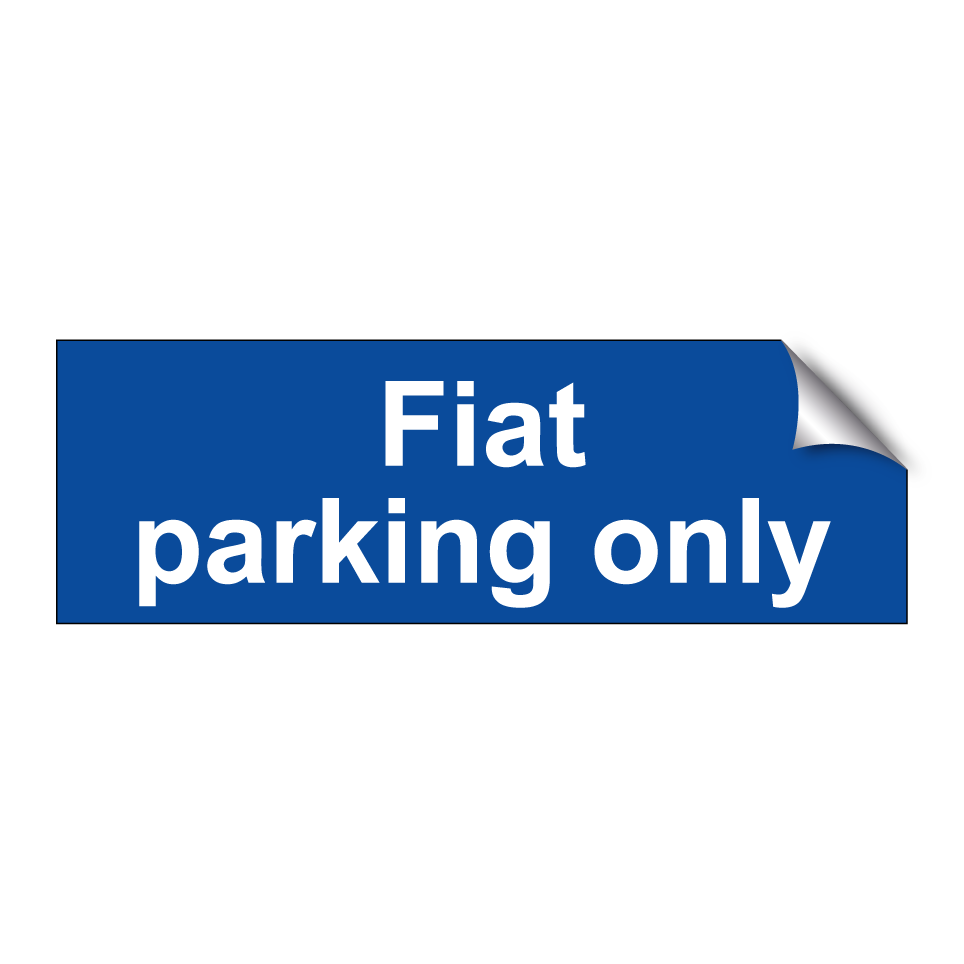 Fiat parking only