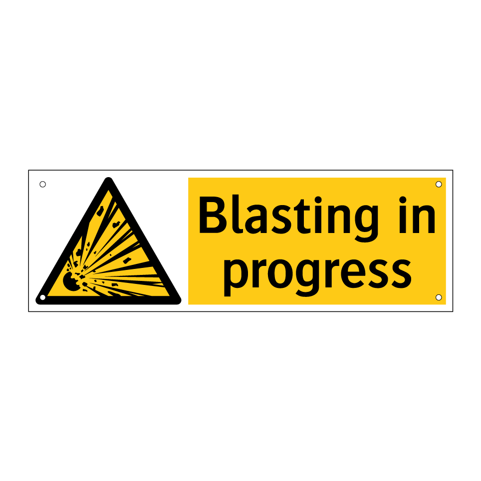Blasting in progress