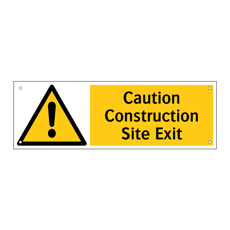 Caution Construction Site Exit