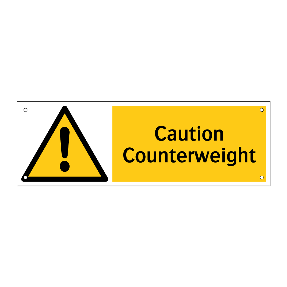 Caution Counterweight