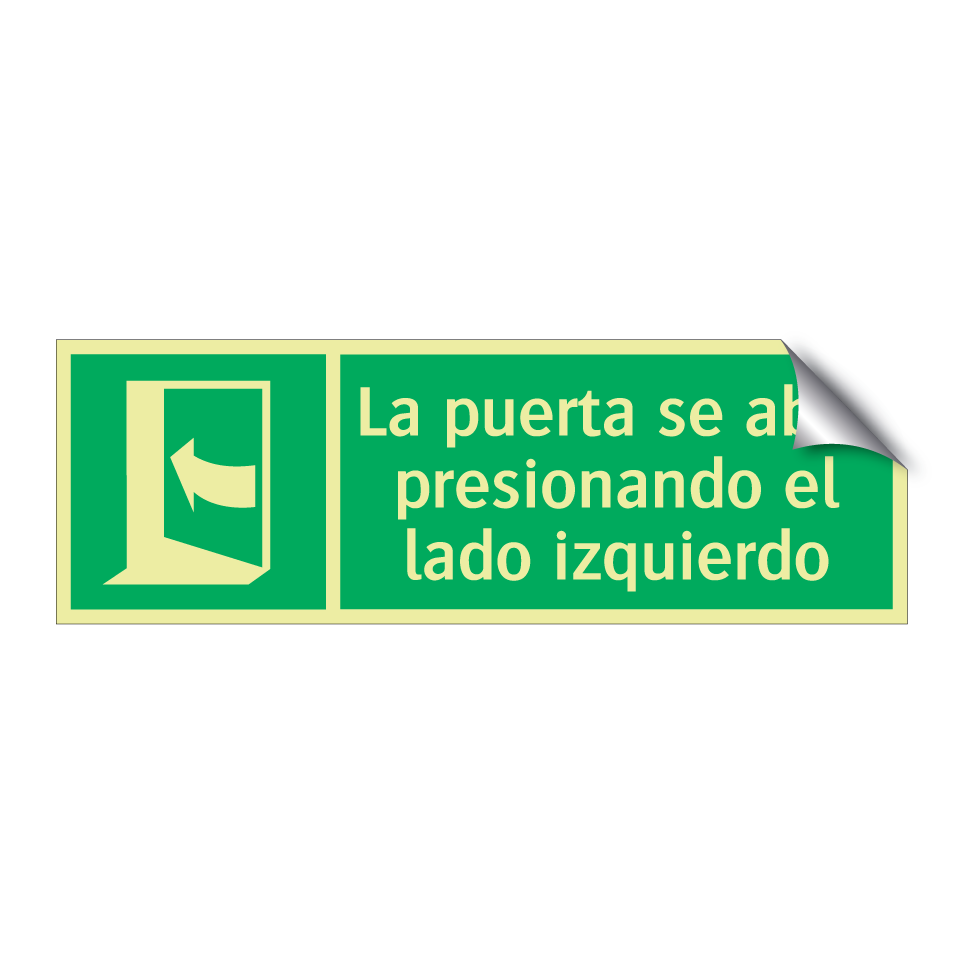 La puerta se abre presionando el lado izquierdo