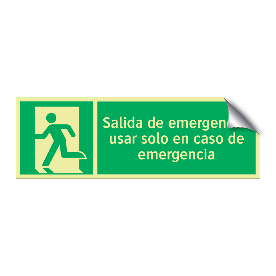Salida de emergencia: usar solo en caso de emergencia
