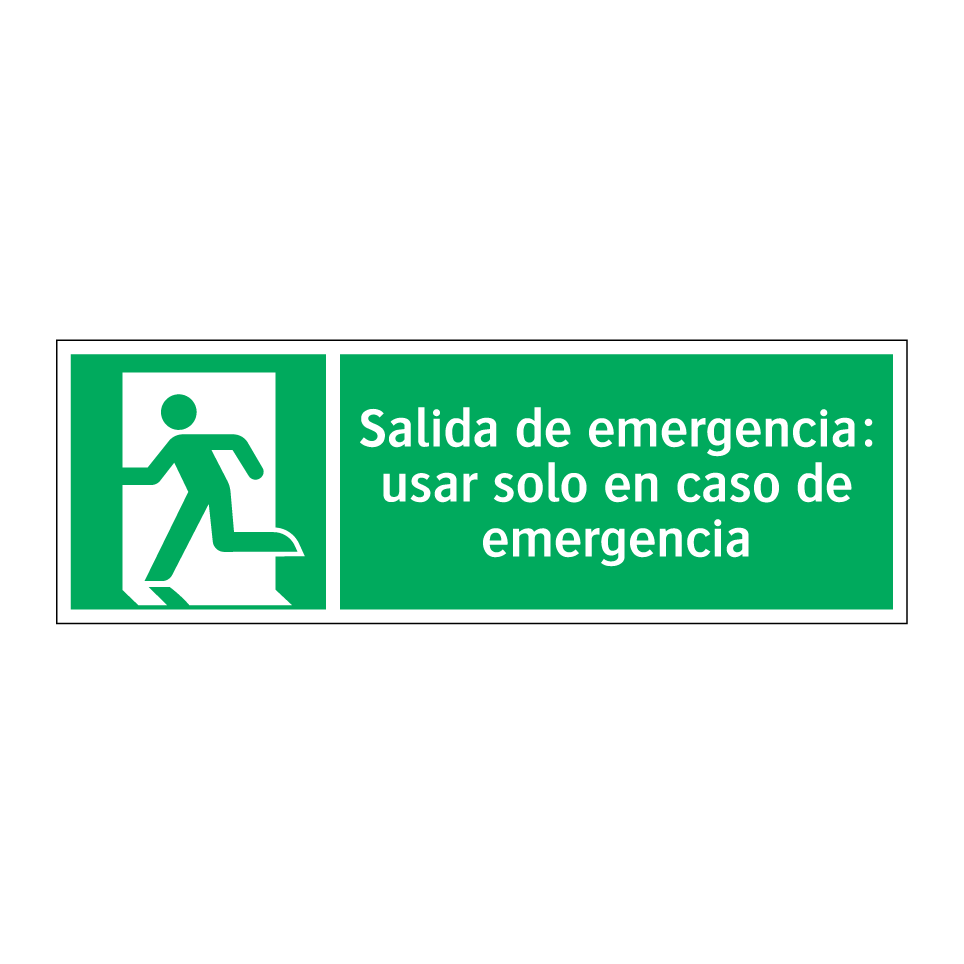Salida de emergencia: usar solo en caso de emergencia