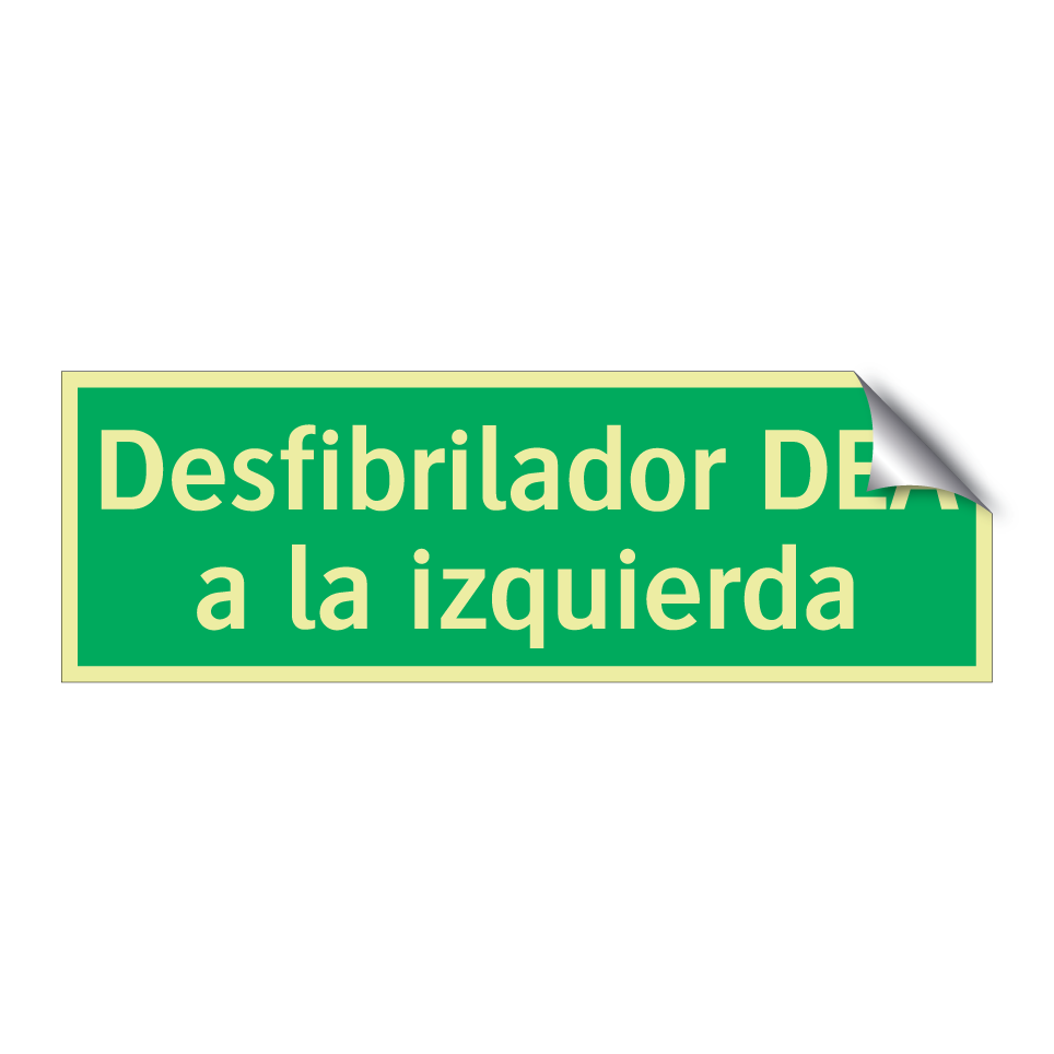 Desfibrilador DEA a la izquierda