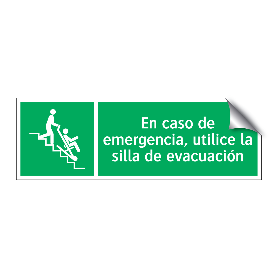 En caso de emergencia, utilice la silla de evacuación