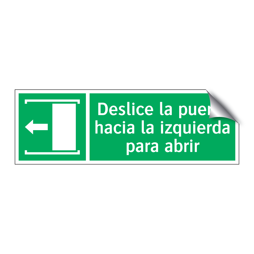 Deslice la puerta hacia la izquierda para abrir