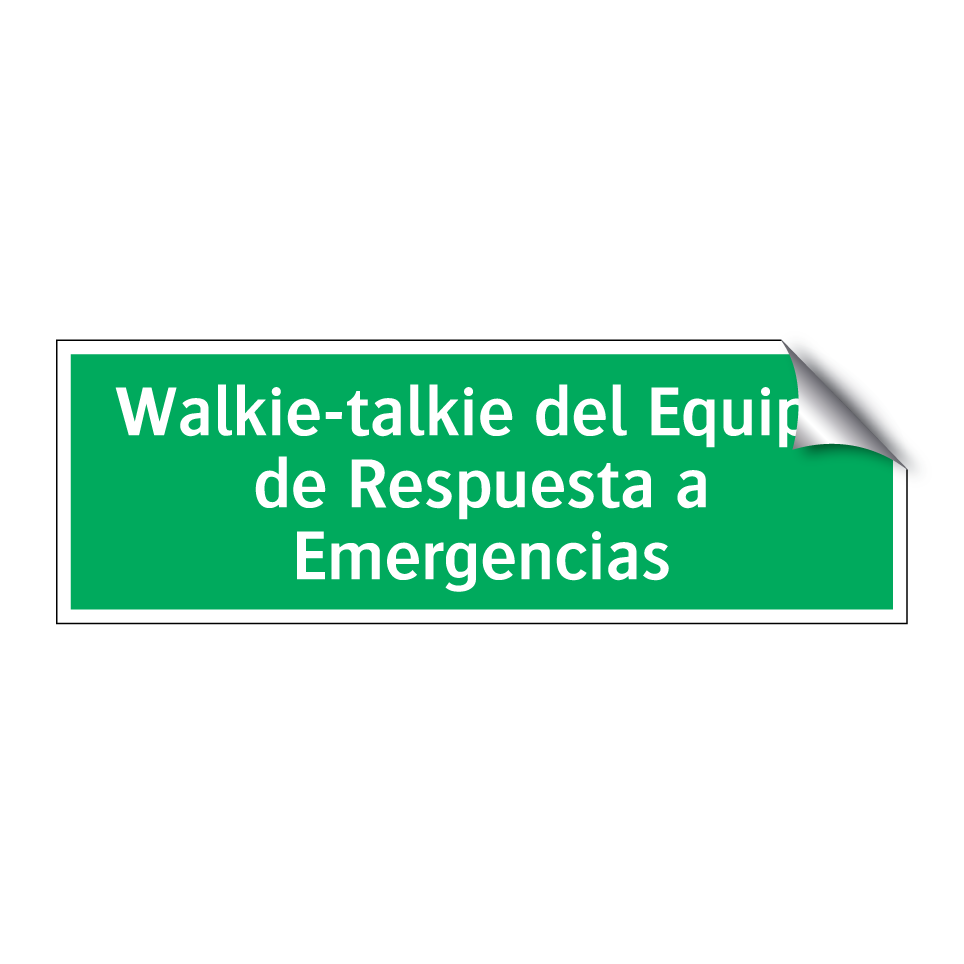 Walkie-talkie del Equipo de Respuesta a Emergencias