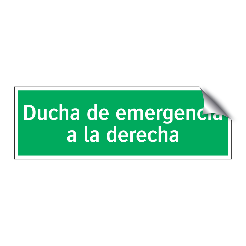 Ducha de emergencia a la derecha