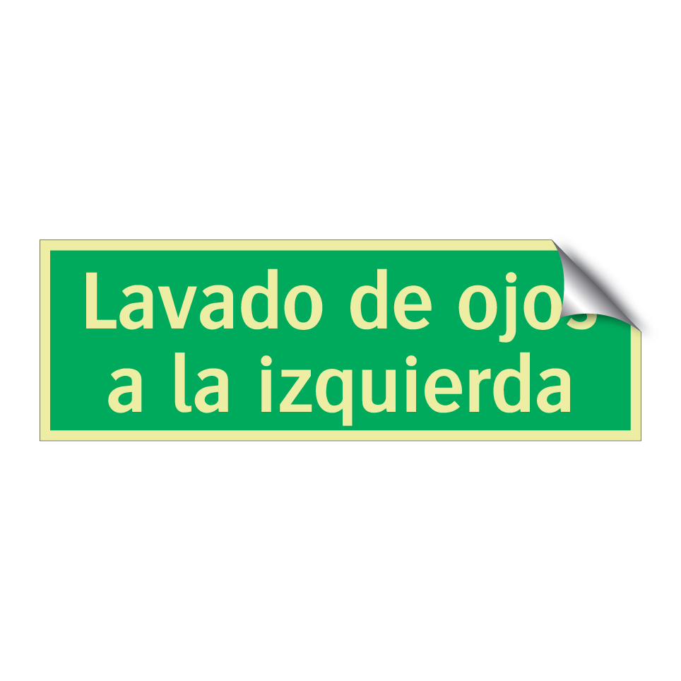 Lavado de ojos a la izquierda