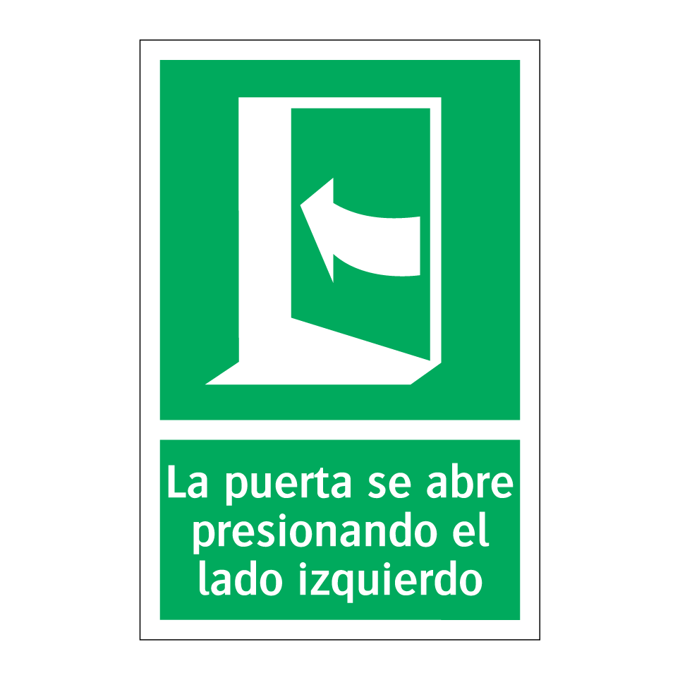 La puerta se abre presionando el lado izquierdo