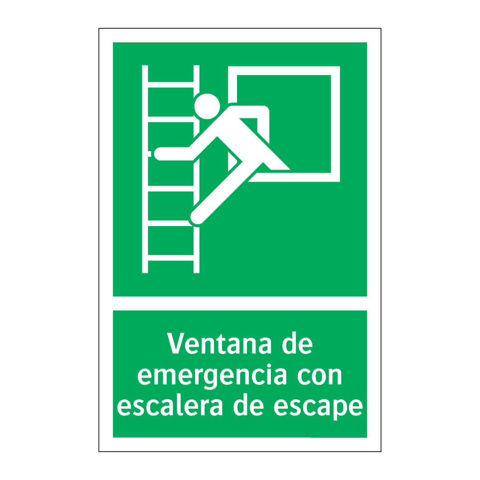 Ventana de emergencia con escalera de escape