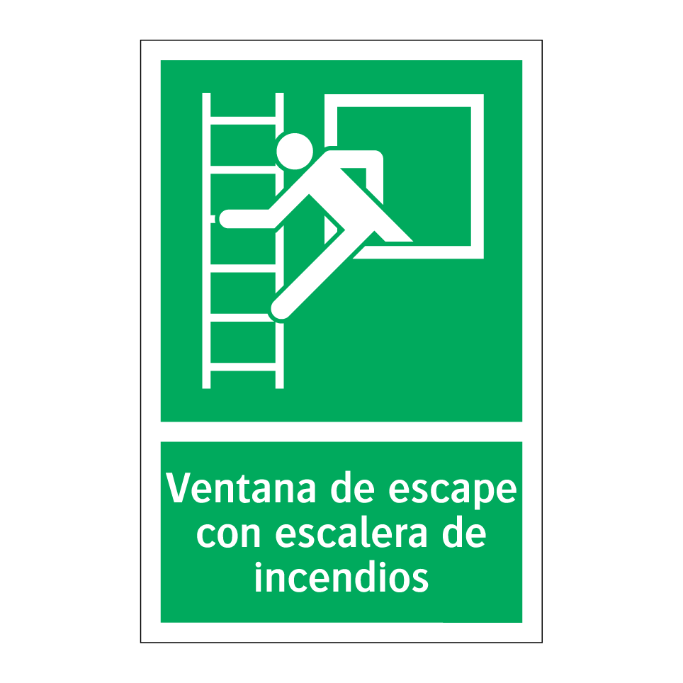 Ventana de escape con escalera de incendios