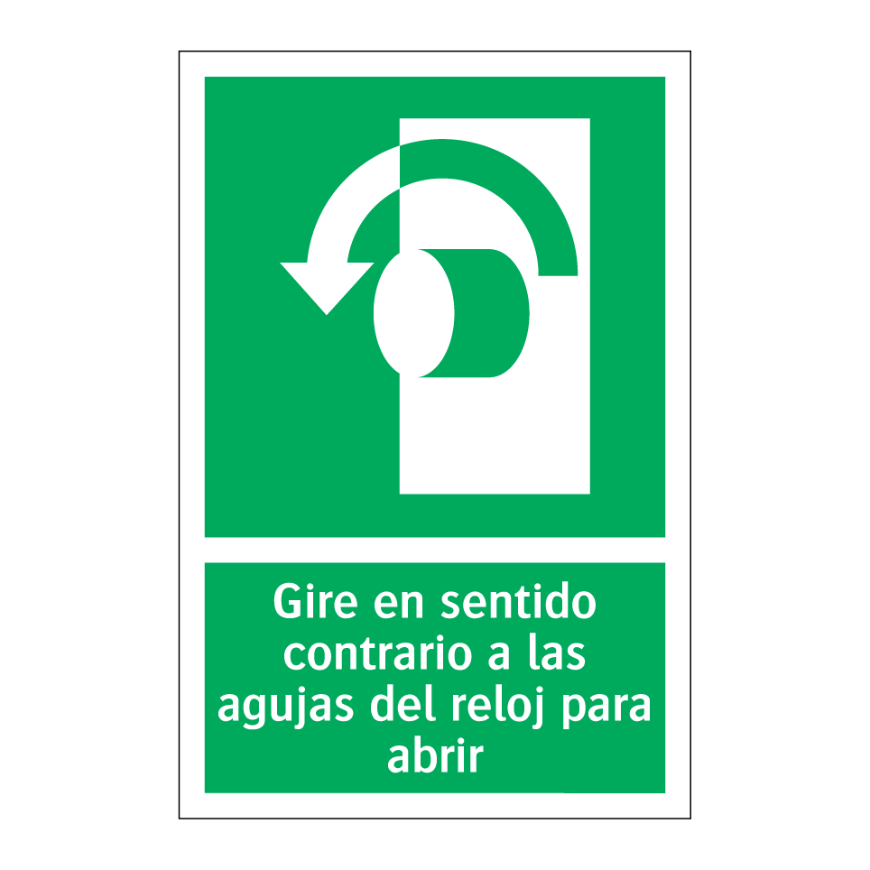Gire en sentido contrario a las agujas del reloj para abrir