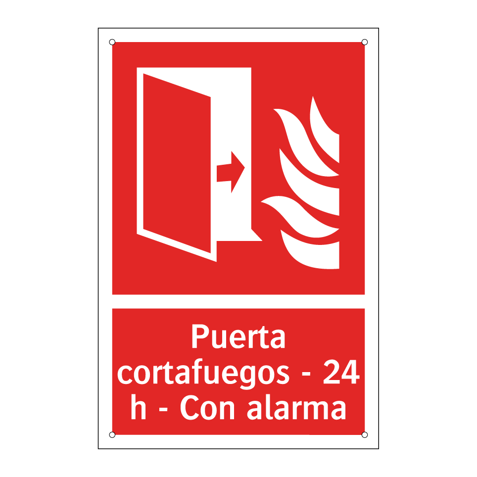 Puerta cortafuegos - 24 h - Con alarma