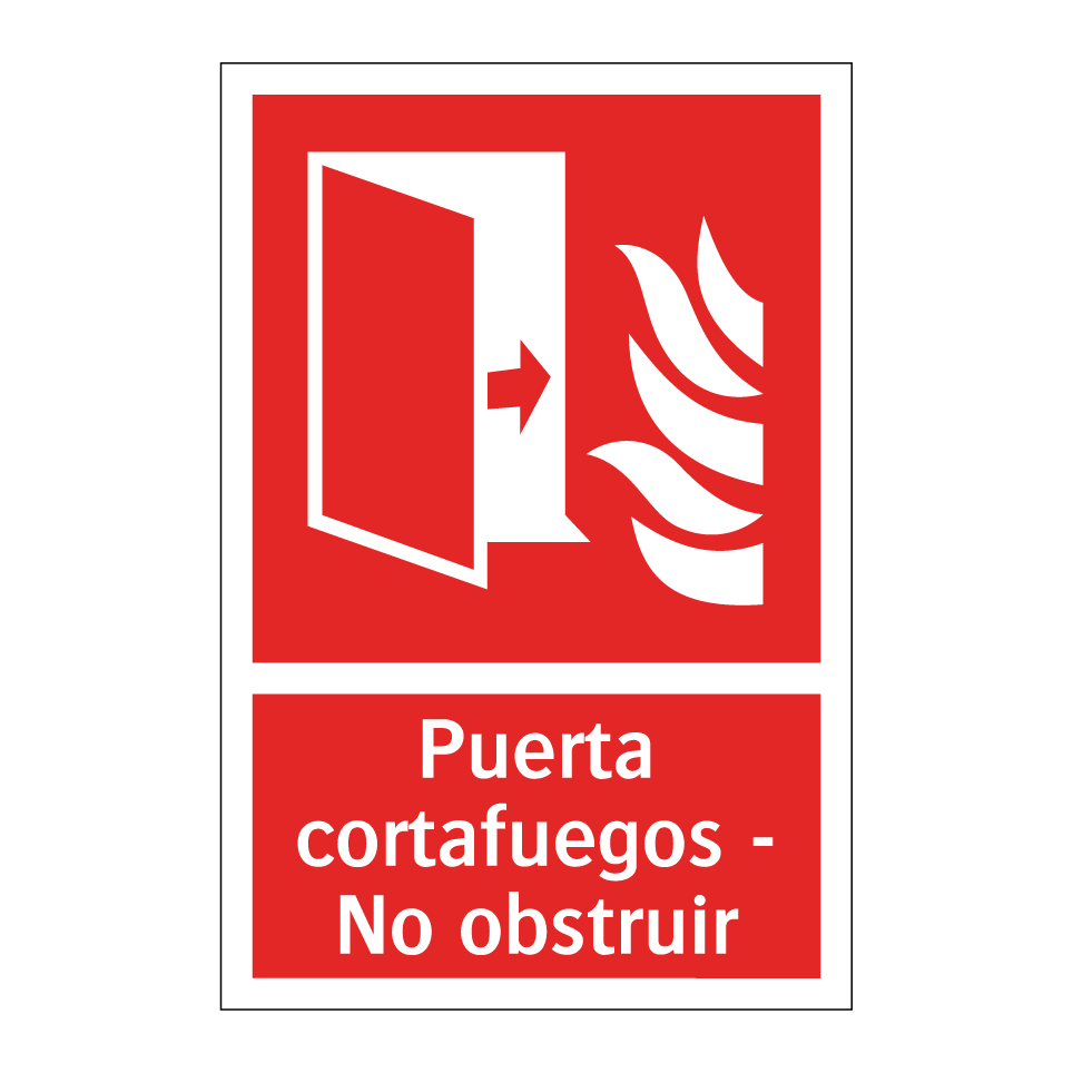 Puerta cortafuegos - No obstruir