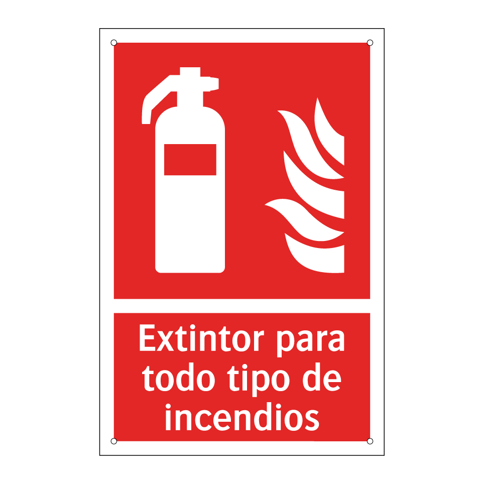 Extintor para todo tipo de incendios