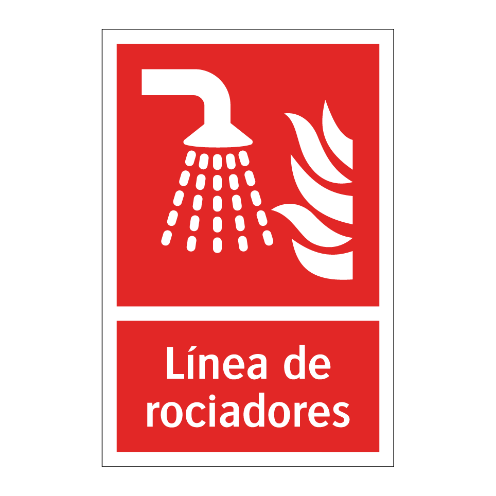 Línea de rociadores