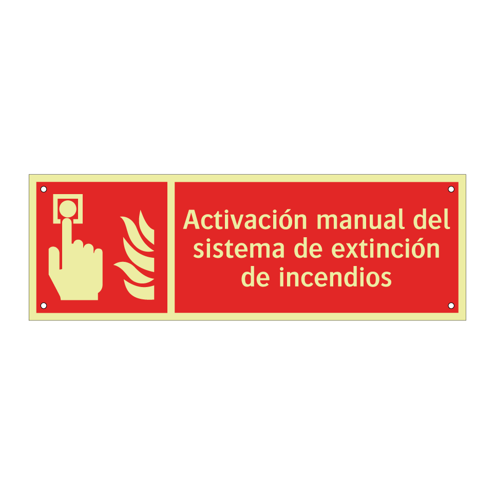 Activación manual del sistema de extinción de incendios