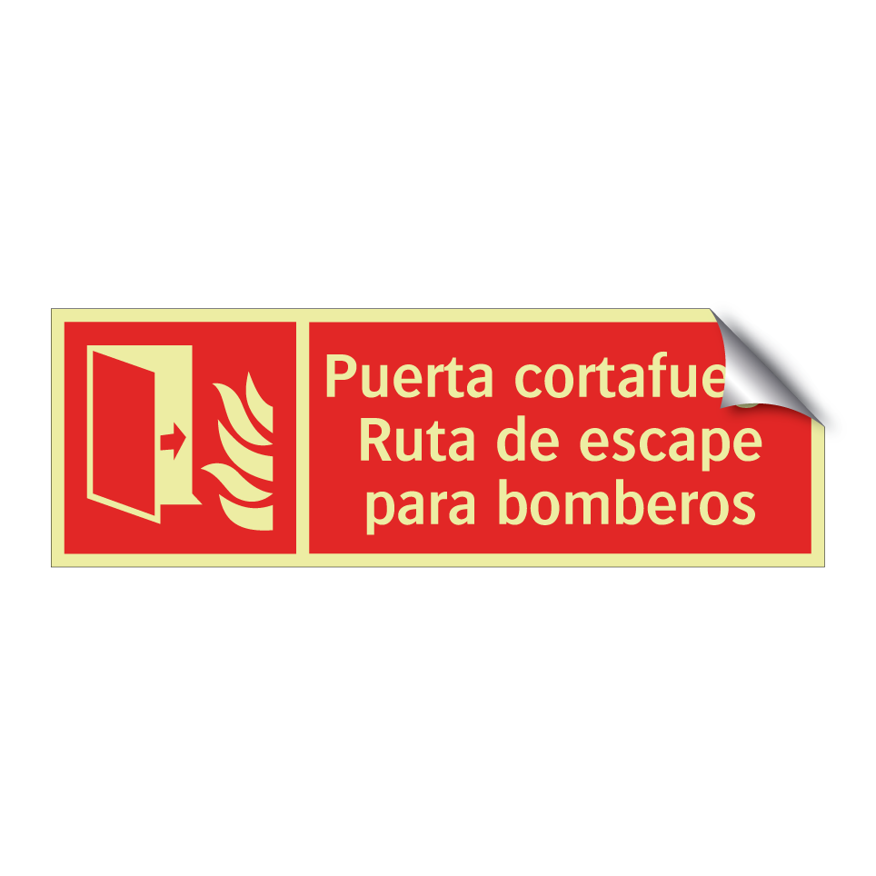Puerta cortafuego Ruta de escape para bomberos