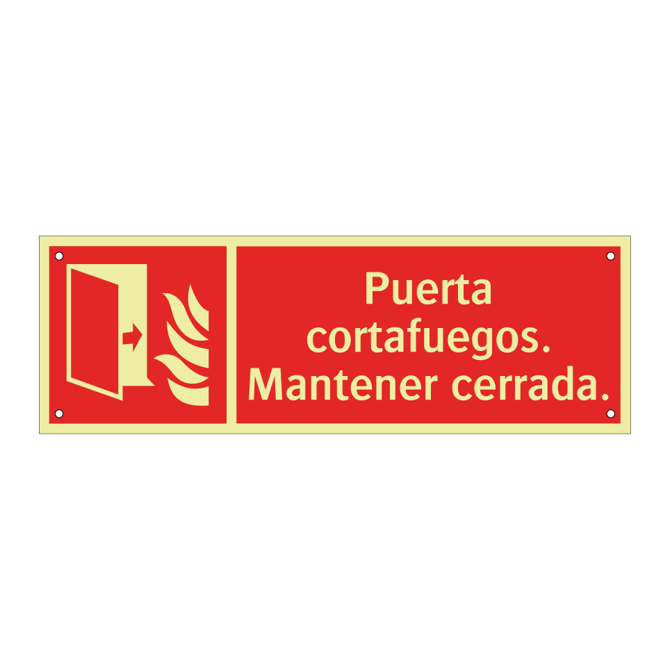 Puerta cortafuegos. Mantener cerrada.