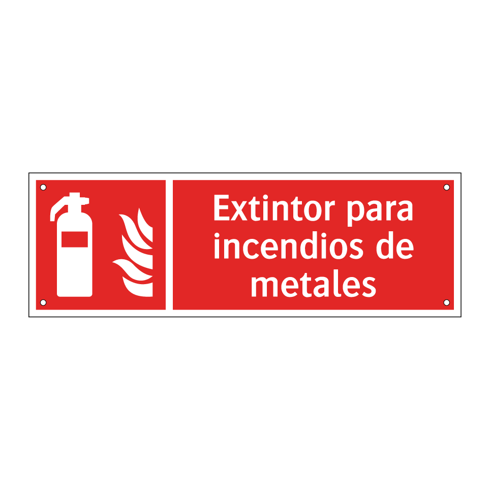 Extintor para incendios de metales