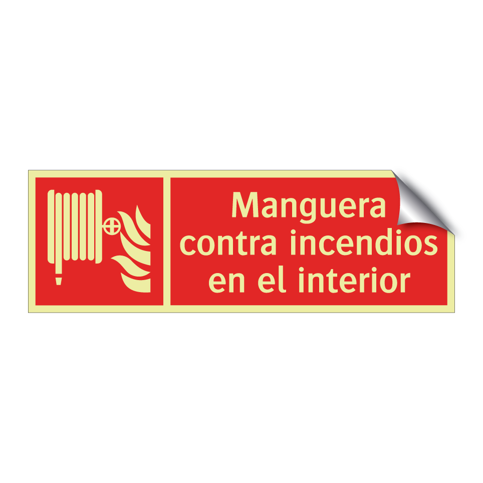 Manguera contra incendios en el interior