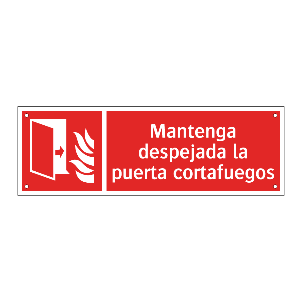 Mantenga despejada la puerta cortafuegos