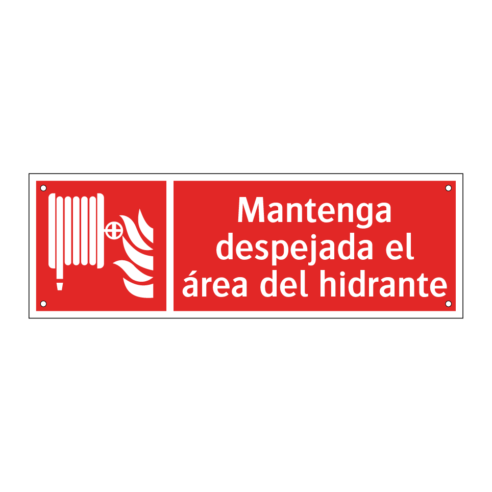 Mantenga despejada el área del hidrante