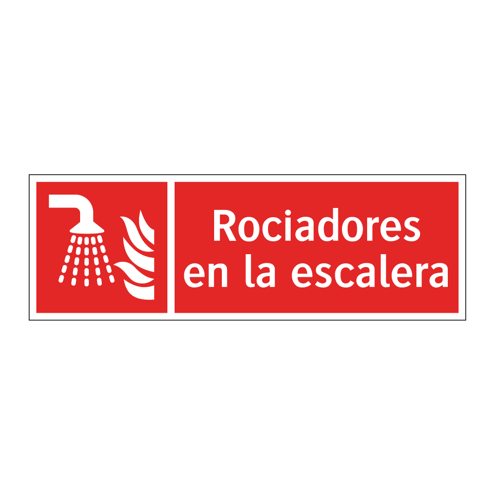 Rociadores en la escalera