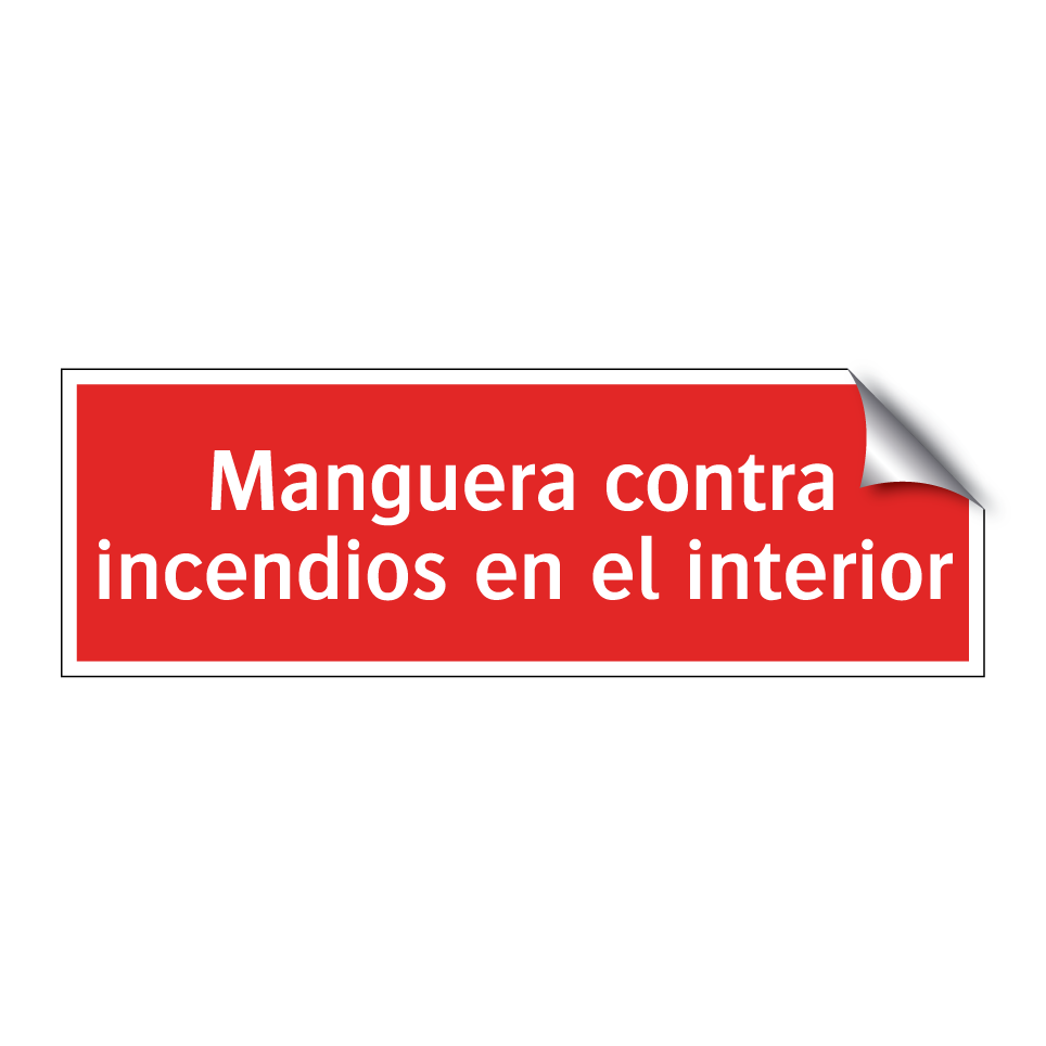 Manguera contra incendios en el interior