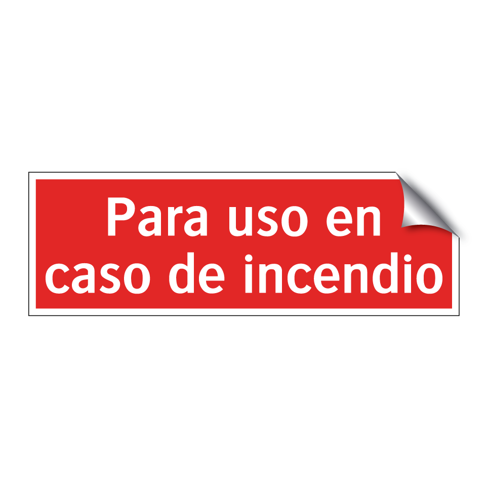 Para uso en caso de incendio