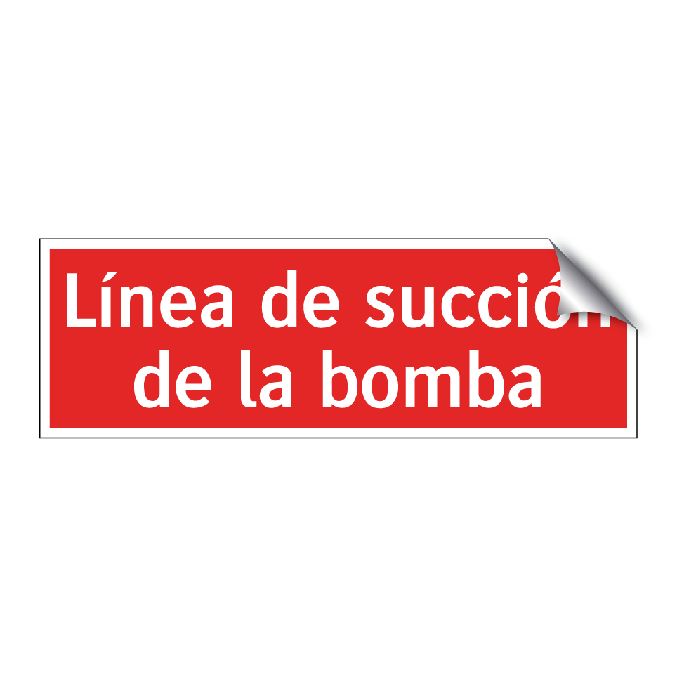 Línea de succión de la bomba