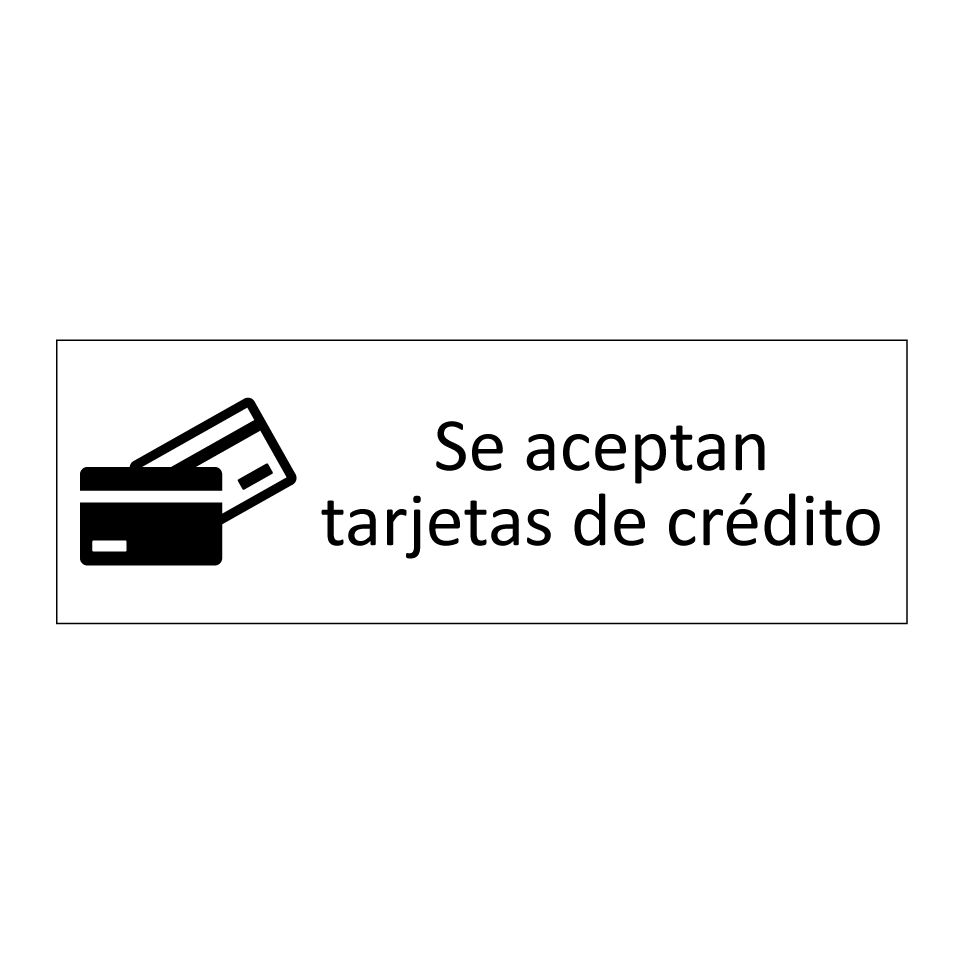 Se aceptan tarjetas de crédito