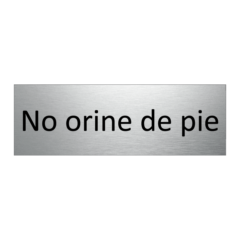 No orine de pie