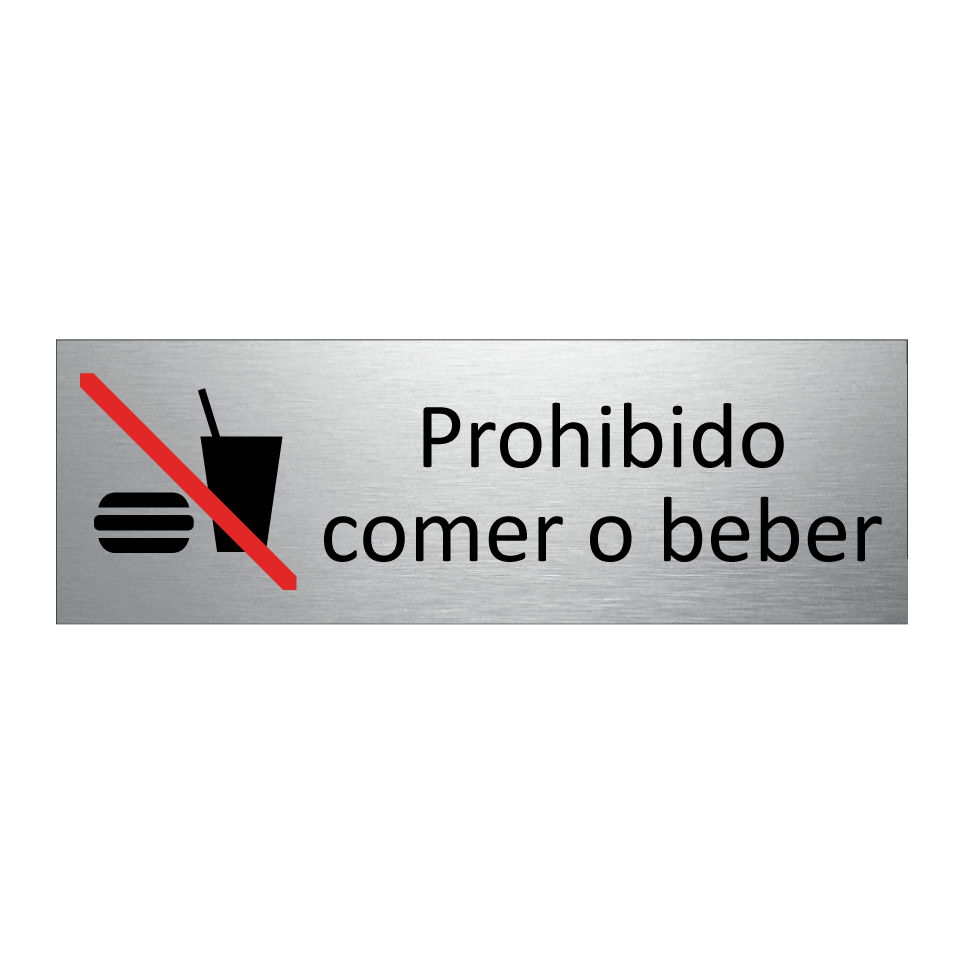 Prohibido comer o beber