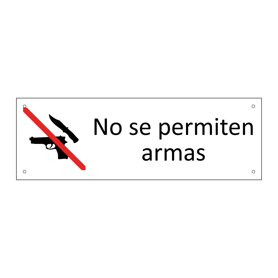 No se permiten armas