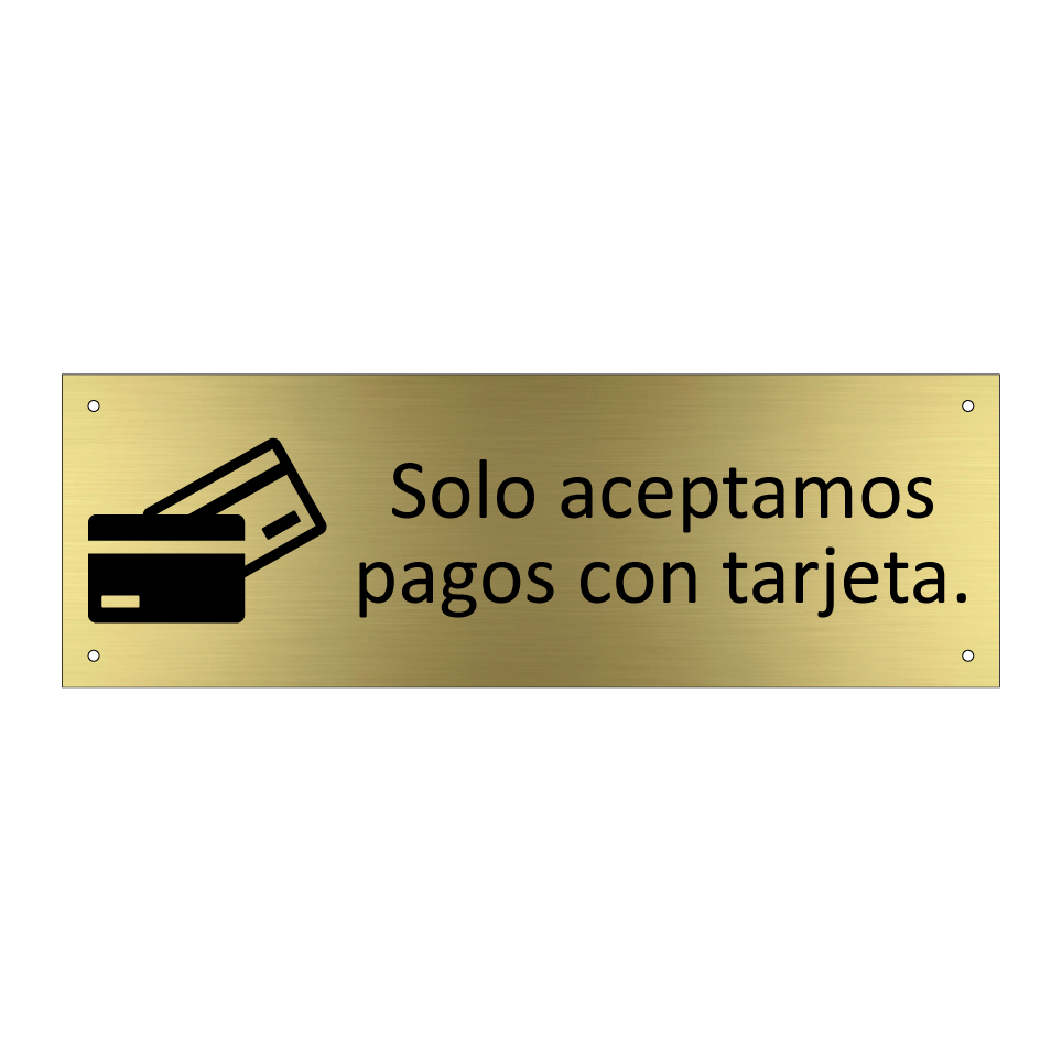 Solo aceptamos pagos con tarjeta.