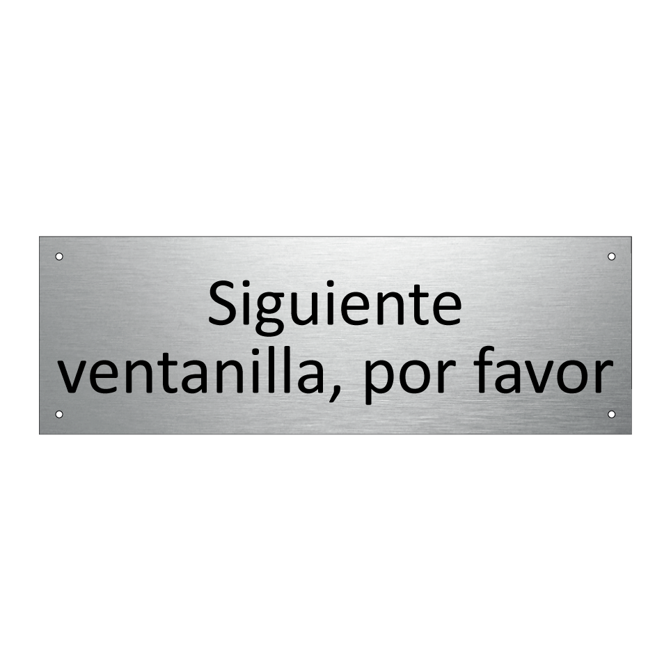 Siguiente ventanilla, por favor