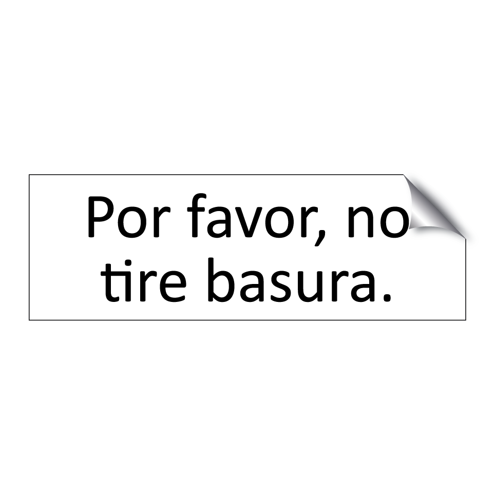 Por favor, no tire basura.