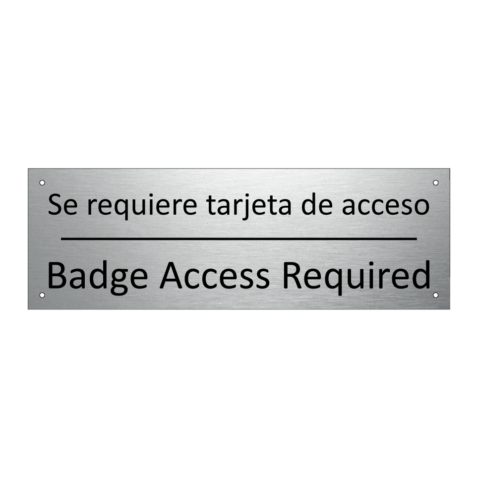 Se requiere tarjeta de acceso - Badge Access Required