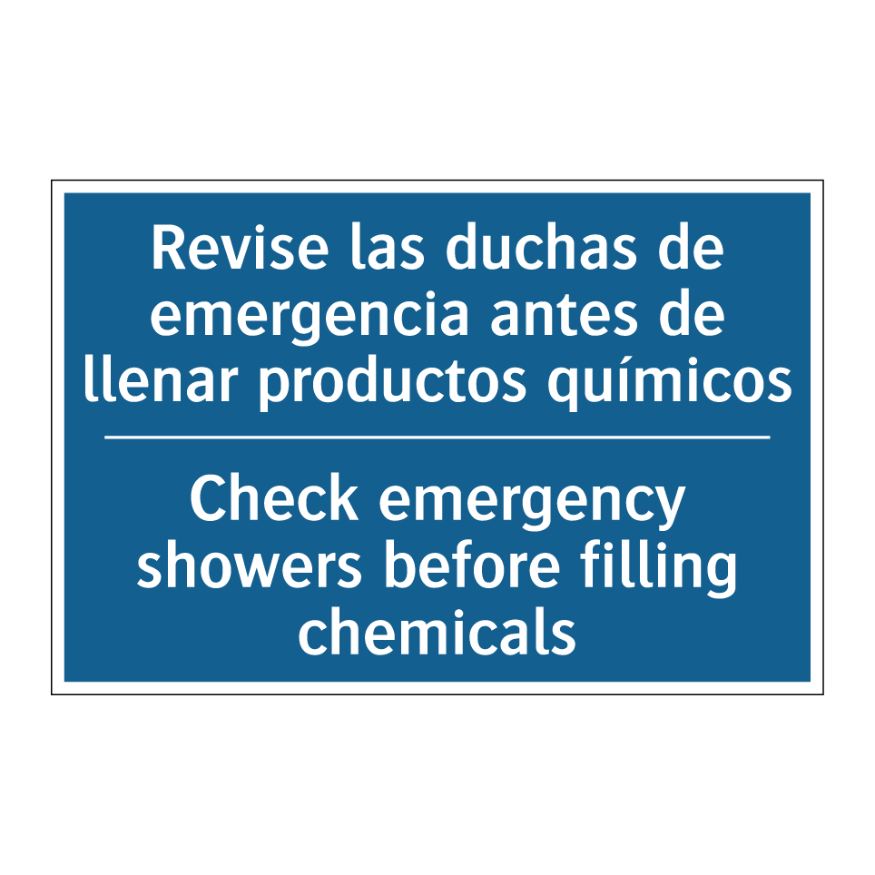 Revise las duchas de emergencia /.../ - Check emergency showers before /.../